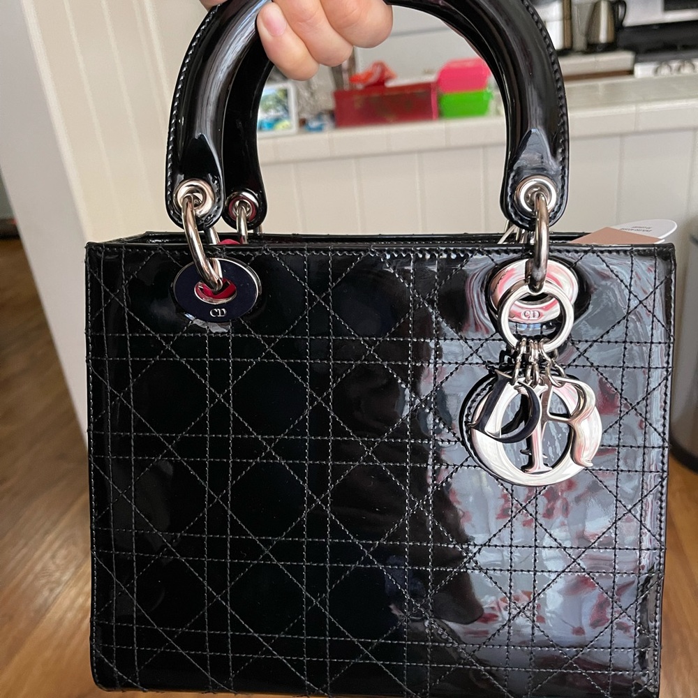 Vintage Lady Dior Medium Patent Leather